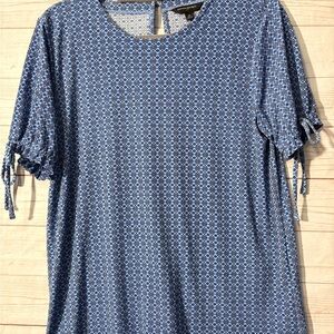 Banana Republic Blue Geometric Blouse